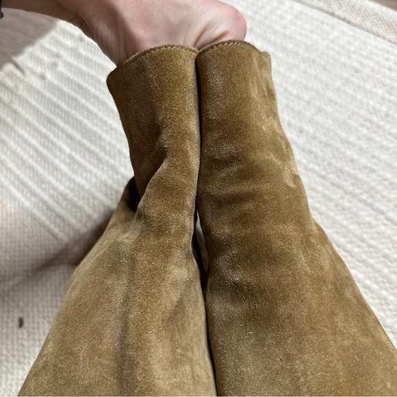 ALESSANDRO VASINI men's tobacco tan suede leather Alec 30 mm ankle boots 39.5 - Picture 4 of 14